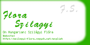 flora szilagyi business card